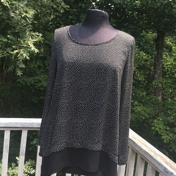 Pleione polka dots with layered him tunic - Picture 1 of 6